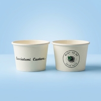 Bol en papier compostable de haute qualité pour café, thé et crème glacée, bol à salade jetable en papier kraft à emporter
