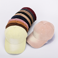 Gorra de béisbol de pana lisa al por mayor, estilo Dad Hat, personalizable con bordado 3D, ajustable, para exteriores
