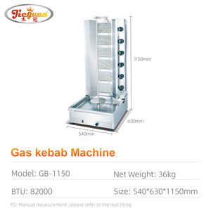 เตาย่างสำหรับทำเคบับเครื่องทำแก๊สจาก <span class=keywords><strong>Shawarma</strong></span> และ Burrito 6เตา - Product Image 4