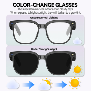 Lunettes Intelligentes Adaptatives avec Caméra 1080P, Traduction en Temps Réel, Commande Vocale, Recharge Magnétique, Étanche IP67, Lecteur de Musique - Product Image 2