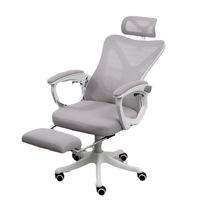 Fauteuil de Bureau Ergonomique en Maille, Réglable, Pivotant et Inclinable, pour Visiteur et Cadre, de Haute Qualité Anji