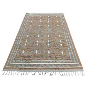 Tapis rectangulaire fait main en laine de Nouvelle-Zélande, style bohème, noué à la main en 3D, couleur unie, à poils longs, pour intérieur et extérieur, idéal pour salon - Product Image 1