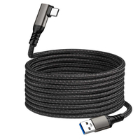 Cable de Auriculares Vr Link de Nailon USB 3.2 Gen2 de 10 Gbps y 90 Grados Tipo C para Cámara Oculus/Quest 3/Meta Quest 3S Quest2/Pro/Pico 4/Ultra