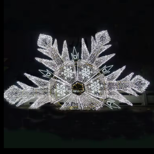 Guirlandes lumineuses de Noël extérieures, étanches IP65, motif flocon de neige LED, pour l'éclairage des fêtes - Product Image 1