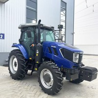 Tractor Agrícola Diésel 4x4 de 90HP con Sistema PTO Hidráulico y Enganche de Tres Puntos