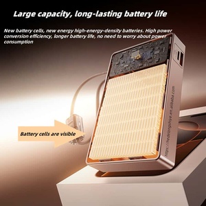 พาวเวอร์แบงค์ขนาดเล็กใหม่ปี 2025 ความจุขนาดใหญ่ 20000mAh ชาร์จเร็ว Pd 22.5W พร้อมสายในตัว ใช้แบตเตอรี่ลิเธียมโพลิเมอร์ - Product Image 3