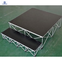 Plate-forme de scène modulaire mobile d'extérieur podium de scène portable de concert d'intérieur antidérapant en aluminium pour événement fête mariage