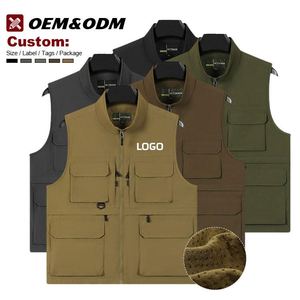 Chaleco Multibolsillos Transpirable de Doble Capa Impermeable de Secado Rápido para Trabajo al Aire Libre, Chaqueta para Hombre, Pesca, Fotografía, Chaleco con Logotipo Personalizado - Product Image 1