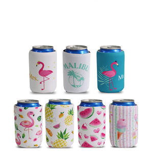 Custom Design Bulk Sublimation 330ml Cute Can Holder Wedding Can <b>Coolers</b> Neoprene Coozies Beer Can <b>Cooler</b> Sleeve - Product Image 2