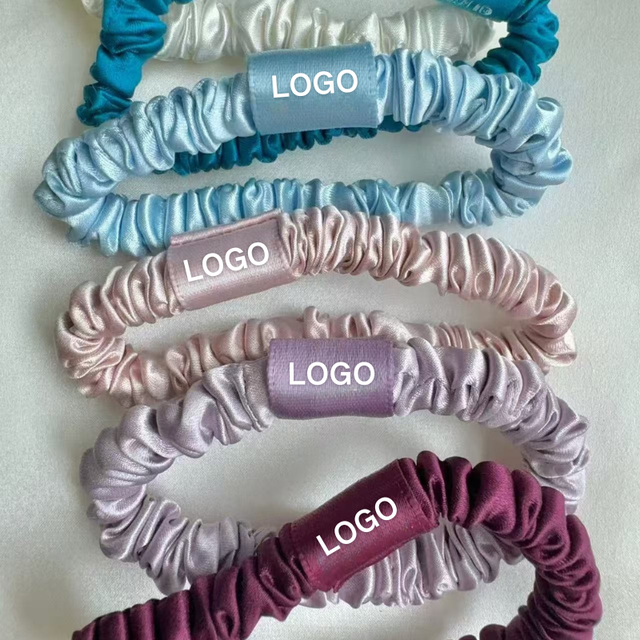 OEM Silk/Satin Scrunchies 1cm 1.2cm 1.5cm 3.5cm 4cm Custom Hair Accessories  Wholesale Bulk Wedding Gift Boutique Use