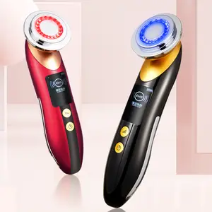 OEM Led Light Skin Care Device Face Lifting Heating Shrink Pores EMS Facial Devices Wrinkles Removal Skin Tightening Machine