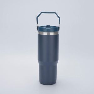 Gobelet de voyage isotherme en acier inoxydable à double paroi avec poignée de transport, 20 oz, pour boissons quotidiennes - Product Image 5