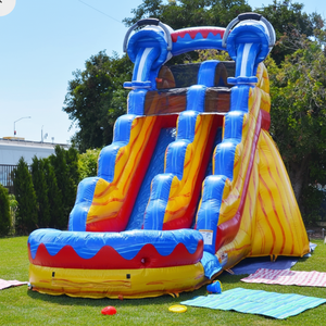 Commerciale all'aperto 19ft paradiso tropicale scivolo d'acqua gonfiabile piscina PVC materiale garanzia di 3 anni capacità di 12 persone - Product Image 3