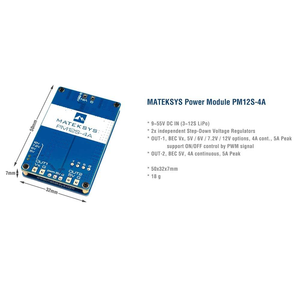 Matek Plastic POWER MODULE PM12S-4A for RC Multirotor FPV Racing Drone Long Range - Product Image 2