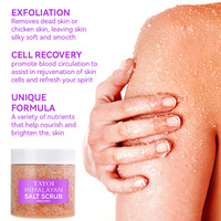 Gommage corporel au sel de l'Himalaya personnalisable, enrichi en vitamine E et pépins de raisin, exfoliant, élimine les cellules mortes, adoucit les peaux rugueuses des coudes et des genoux
