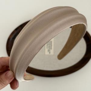 Diadema Elegante de Satén para Mujer, Accesorio para el Cabello con Borde Geométrico Simple de Color Sólido, Diadema Suave y Elástica - Product Image 2