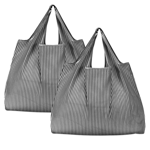 กระเป๋าชายหาดพับได้ผ้าคอร์ดูรอยโพลีเอสเตอร์ น้ำหนักเบา เหมาะสำหรับการเดินทาง ช้อปปิ้ง และใช้ในช่วงฤดูร้อน - Product Image 1