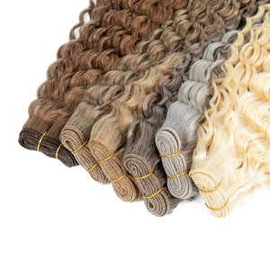 Honor tóc 100% Châu Âu Remy tóc con người bó <span class=keywords><strong>afro</strong></span> sóng <span class=keywords><strong>Jerry</strong></span> xoăn #613 máy đôi sợi ngang phần mở rộng tóc - Product Image 5