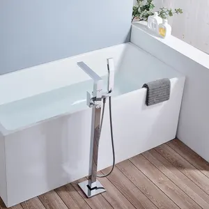 CUPC中国メーカー浴室浴槽蛇口ミキサーシャワーOEM真鍮床自立型浴槽蛇口