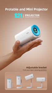 โปรเจคเตอร์ตั้งโต๊ะขนาดเล็ก ระบบ Android 12 ความละเอียด 720P รองรับ WiFi ไร้สาย สำหรับใช้งานกลางแจ้ง ฉายวิดีโอ 4K หน้าจอ LCD สำหรับโฮมเธียเตอร์ ดูหนัง พร้อมลำโพงในตัว เหมาะเป็นของขวัญ - Product Image 2