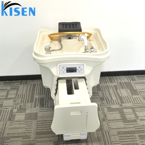 KISEN Équipement moderne de spa capillaire, lavabo de massage amovible pour le lavage des cheveux, bac à shampoing portable à 2 réservoirs, réglable en hauteur, pour salle de bain et entrepôt - Product Image 1