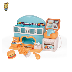 Ensemble de jeu de caisse de fast-food pour enfants en paille de blé avec son, 24 pièces - Product Image 1