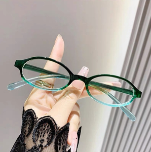 Gafas DE <span class=keywords><strong>ARTE</strong></span> retro Y2Kwoman Spice Girl, montura estrecha, gafas antiazules, montura pequeña, gafas ovaladas azules antiluz - Product Image 1