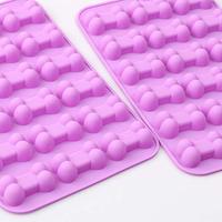 Moule en silicone souple sans BPA de qualité alimentaire en forme de cœur et d'os pour bonbons QQ et outils de fabrication artisanale de fudge