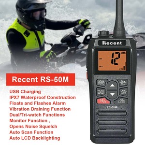 RS-50M récent Yacht Pêche en mer <span class=keywords><strong>Radio</strong></span> marine VHF IPX7 étanche Flotteur Flash Moniteur d'alarme Scan Chargement USB Émetteur-récepteur de mer - Product Image 1