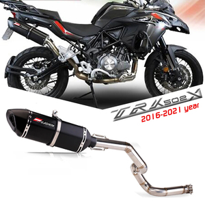 ท่อไอเสียแบบสวมสำหรับรถมอเตอร์ไซค์ <span class=keywords><strong>Benelli</strong></span> <span class=keywords><strong>Trk</strong></span> 502x <span class=keywords><strong>Trk</strong></span> 505 <span class=keywords><strong>X</strong></span> ท่อไอเสียแบบมีท่อเชื่อมต่อกลาง พร้อมตัวลดเสียง Db Killer และระบบไอเสีย - Product Image 1