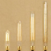 Meilleure vente E27 E26 Vintage Edison ampoule T30 185mm Long Tube en verre 25w 40w 60w ampoule Antique 110V 220V