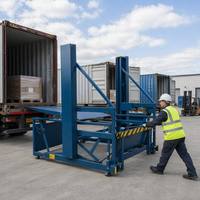 Rampe de déchargement de conteneurs en acier hydraulique électrique à haute efficacité, quai de chargement portable pour chariot élévateur pour la logistique JINMEITE