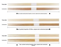 Baguettes jetables en bambou personnalisées, à une ou deux pointes, design minimaliste, baguettes à sushi