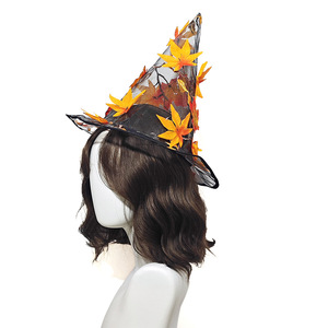 Transparent Maple Leaf <b>Cone</b> Hat One Size Plastic Embroidered Festive <b>Party</b> Hat - Product Image 4