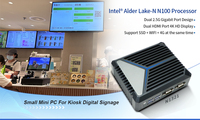 La Mini PC Industrial Delgada N100 Más Popular, 2 Puertos Ethernet 2.5G, 6 USB, Soporte para WIFI 4G, Sin Ventilador para Entornos Hostiles