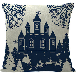 Christmas Pillowcases Square Linen Cotton Christmas Tree Pattern Home Decor <b>Cushion</b> <b>Cover</b> - Product Image 5