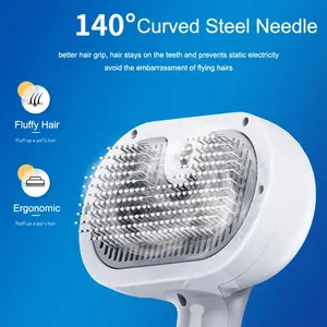 Peine Pulverizador Multifuncional Ecológico OEM Personalizado para Mascotas, Herramienta Automática USB de Un Toque para Eliminar Pelo y Limpiar, para Perros y Gatos - Product Image 3