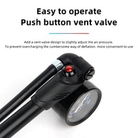 Pompe à chocs pneumatiques pour vélo avec jauge haute pression 300PSI Max pompe à chocs pour vélo vtt pour fourche et suspension arrière pompe à main portable