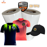 Film de transfert thermique UV DTF stéréoscopique 3D en TPU blanc Qinyu, en promotion, pour étiquettes personnalisées de vêtements et textiles