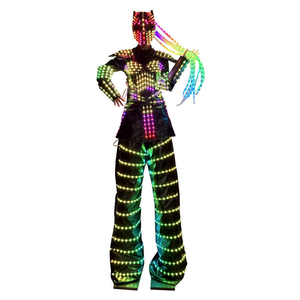 Traje de Robot Flamenco RGB Full LED con Zancos, Luces Láser para Manos, Ideal para Discotecas, Desfiles Callejeros y Espectáculos Escénicos - Product Image 3