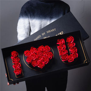 Boîte à fleurs rectangulaire de luxe <span class=keywords><strong>pour</strong></span> la fête des mères Boîte de la Saint-Valentin préservée avec <span class=keywords><strong>mot</strong></span> Deep Love I Love You Rose Mom Florist Box - Product Image 5