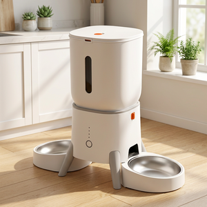 Comedero Automático para Mascotas con Doble Tazón y Control por Aplicación WiFi, Diseño Moderno para Uso en Interiores, Ideal para Hogares con 2 Mascotas, Venta al Por Mayor - Product Image 1