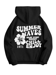 Sudadera con capucha con estampado de letras y logotipo gráfico personalizado con mangas largas y bolsillo Toalla de araña bordada Características antiencogimiento - Product Image 3