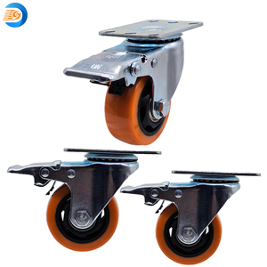 Hoch leistungs brems rollen PP 80kg Tragfähigkeit-Nicht markierende leise Schwenk räder Kugellager Langlebig für Möbel/Wagen/Paletten - Product Image 1