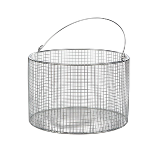 Wrought Iron Round <b>Basket</b> with <b>Handle</b> - Product Image 1