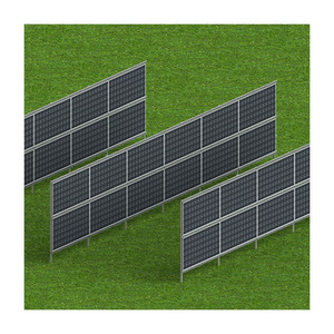 Soportes de montaje de valla de panel solar bifacial galvanizado Estantería agrícola vertical de acero - Product Image 4