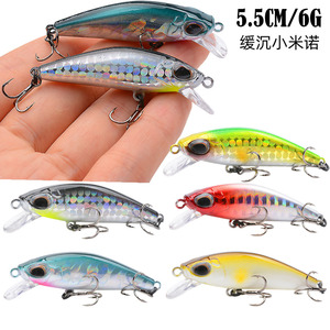 Leurre Minnow Artisanal 55mm 6g, Flottant, en ABS, avec Feuille Réfléchissante de Qualité Supérieure, <span class=keywords><strong>Jerkbait</strong></span> pour la Pêche en Rivière Côtière - Product Image 4