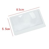 Plastic Sheet Magnifier Promotional PVC Name Card 3x Magnification 85x54mm Size 80x43mm Magnified Area