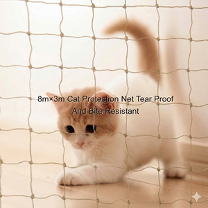 <span class=keywords><strong>Filet</strong></span> de protection pour balcon et fenêtre, anti-morsure, extra résistant, de qualité supérieure, renforcé par des fils, pour la sécurité des chats - Product Image 4