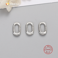 YML & Fermoir à ressort ovale épais en argent sterling S925, connecteur universel solide pour bijoux DIY, apprêts en argent